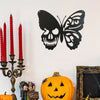 Halloween Crâne et Papillon  en Métal Décoration Murale