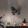 Halloween Crâne et Papillon  en Métal Décoration Murale