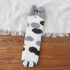 Chaussettes pelucheuses patte de chat
