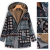 Manteau Vintage à Capuche Imprimée Dot Hiver Chaud