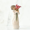 Ornement - Fille tenant un bouquet de fleurs